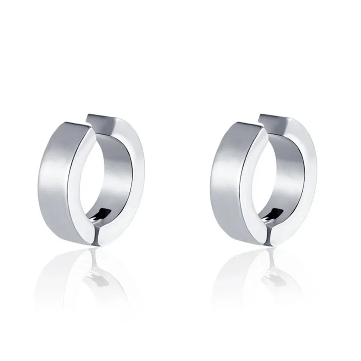 2 Pcs UNISEX 316L Fashion Stainless Steel Cuff Earrings