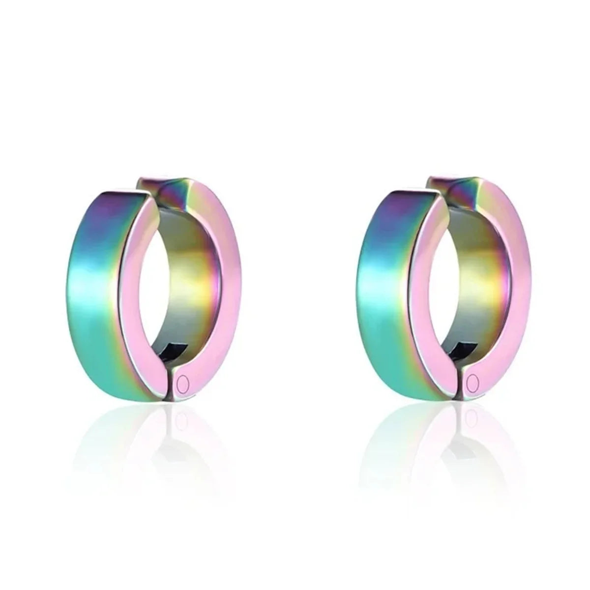 2 Pcs UNISEX 316L Fashion Stainless Steel Cuff Earrings