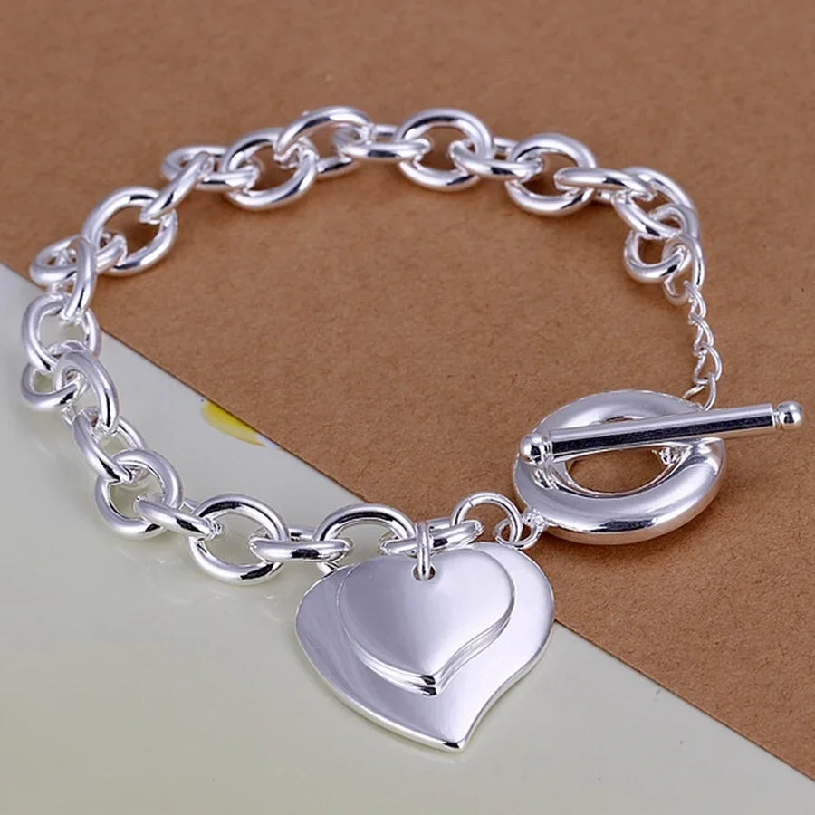 ALIZERO 925 Sterling Silver Noble Nice Chain Solid Bracelet