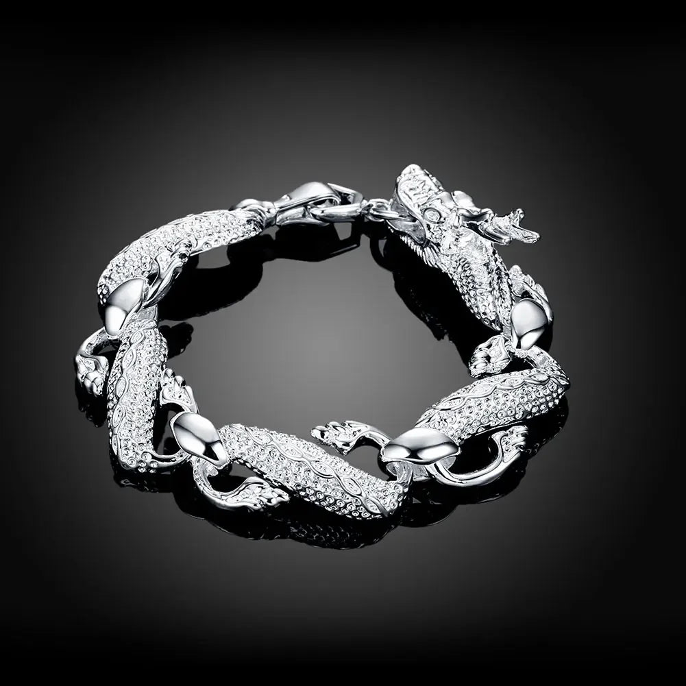 ALIZERO 925 Sterling Silver Noble Nice Chain Solid Bracelet
