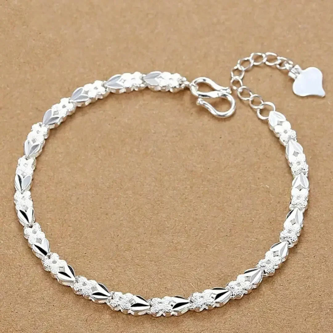 ALIZERO 925 Sterling Silver Noble Nice Chain Solid Bracelet