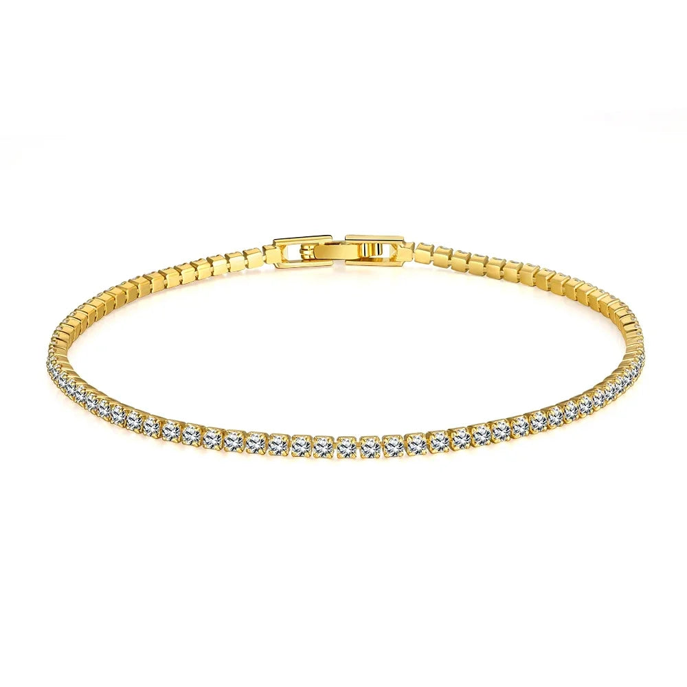 ANDARA Pure 925 Silver Jewelry 18CM Tennis Bracelet