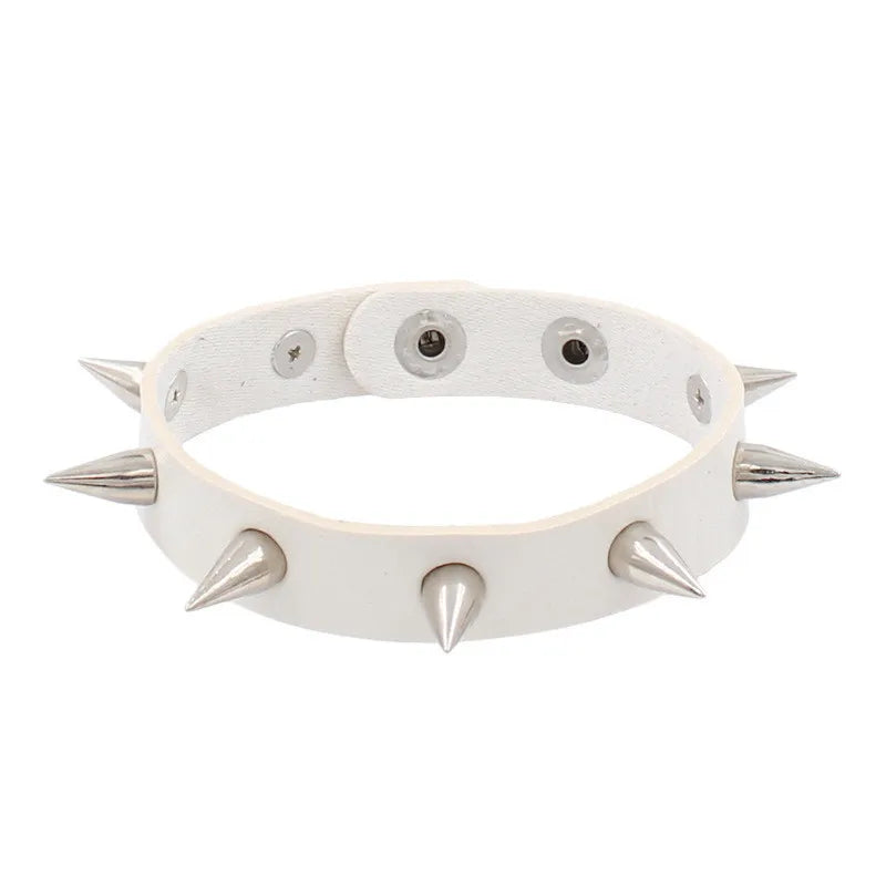 Fashion Spike Punk Faux Leather Bracelet