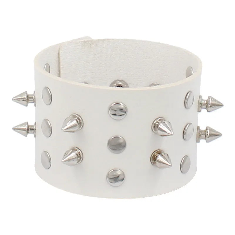 Fashion Spike Punk Faux Leather Bracelet