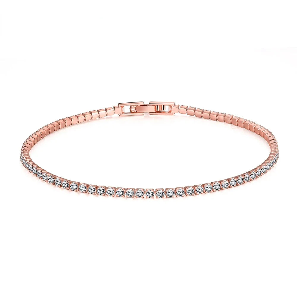 ANDARA Pure 925 Silver Jewelry 18CM Tennis Bracelet