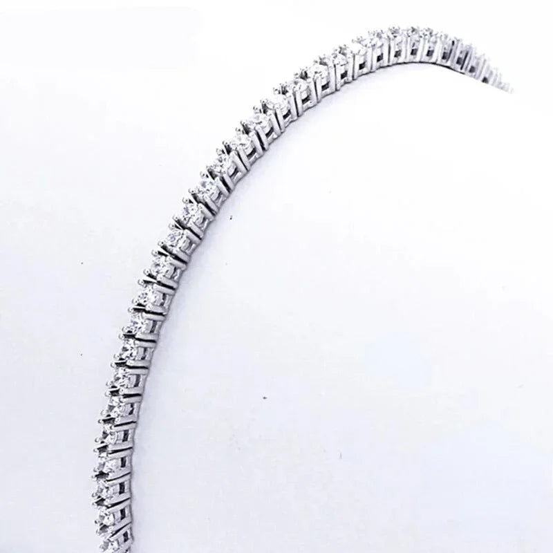 ANDARA Pure 925 Silver Jewelry 18CM Tennis Bracelet