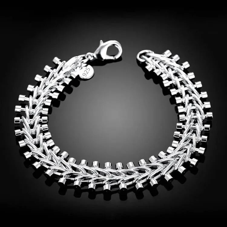 ALIZERO 925 Sterling Silver Noble Nice Chain Solid Bracelet