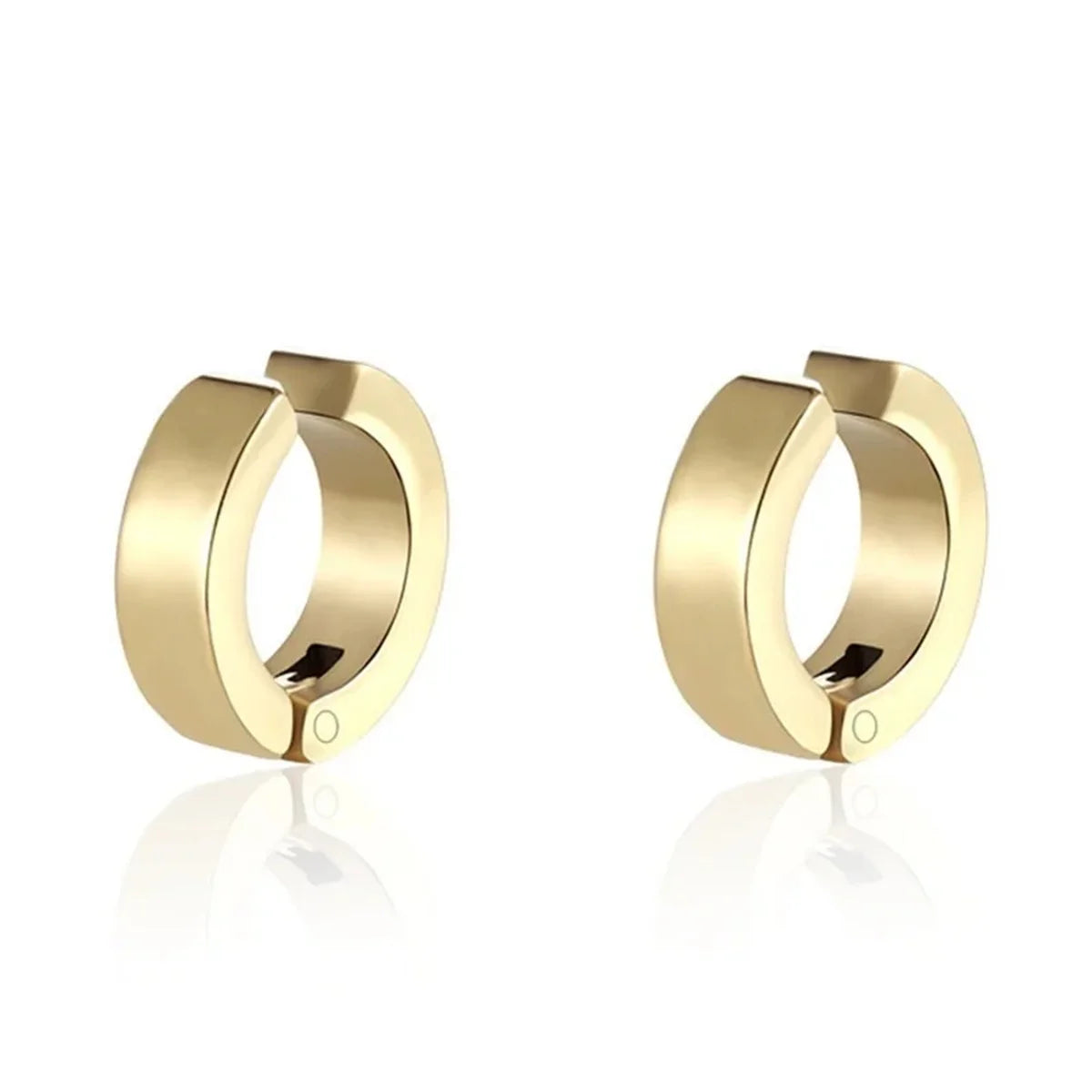 2 Pcs UNISEX 316L Fashion Stainless Steel Cuff Earrings