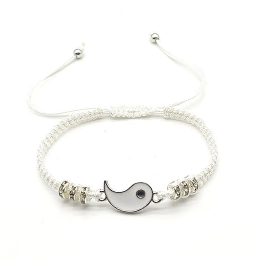 Best Friend 2 Matching Yin Yang Adjustable Cord Bracelets