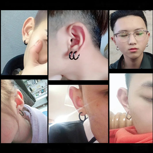 SMYXY UNISEX Stainless Steel Small Hoop Earrings