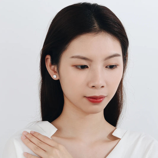 Real Pure 925 Sterling Silver Cute Stud Earring