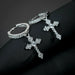 UNISEX HUITAN Stylish Arrow Cross-shape Drop Earrings
