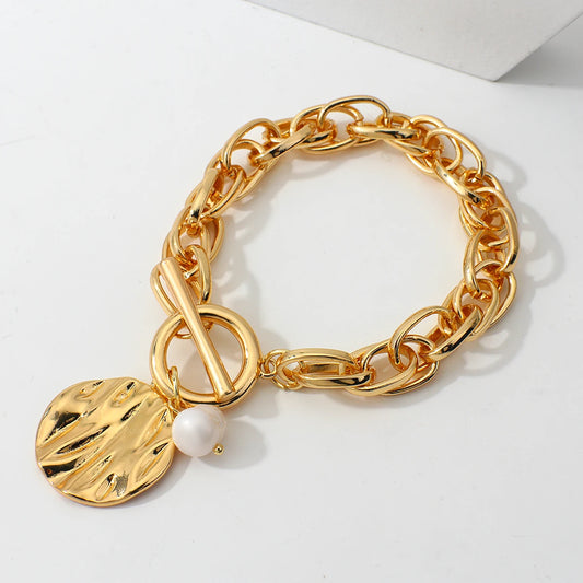 AENSOA Vintage Bohemian Chunky Chain Bracelet & Bangle