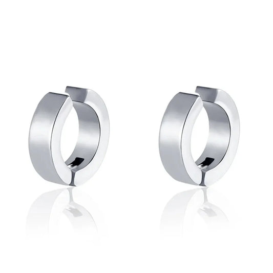 2 Pcs UNISEX 316L Fashion Stainless Steel Cuff Earrings