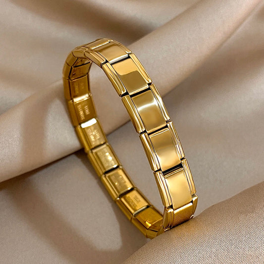 AENSOA Simple Elastic Stainless Steel Bracelet