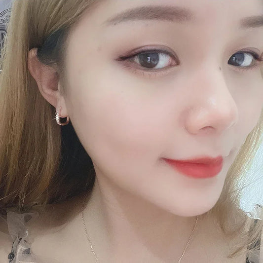 High-Quality 925 Sterling Silver Crystal Fashion Circle Hoop Earrings for Women