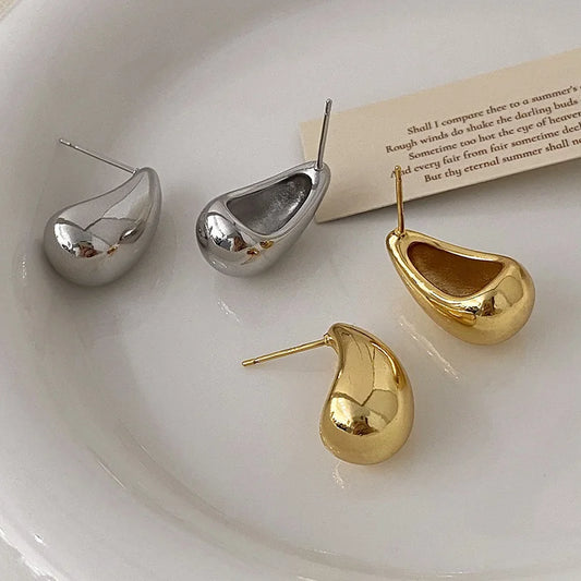 PONYKISS ET4280 925 Silver Needle Minimalist Waterdrop Stud Earrings