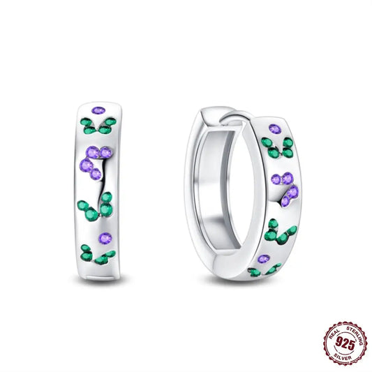 PANPOKI S925 Sterling Silver Hot Style Cherries Drop Earrings for Women