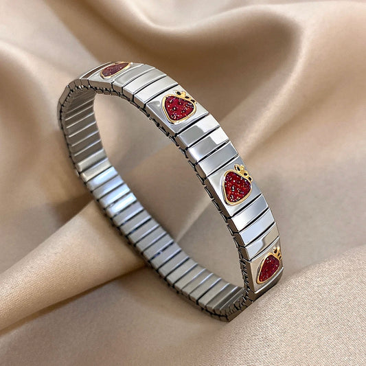 AENSOA Stainless Steel Elastic Bracelet Bangle for Women