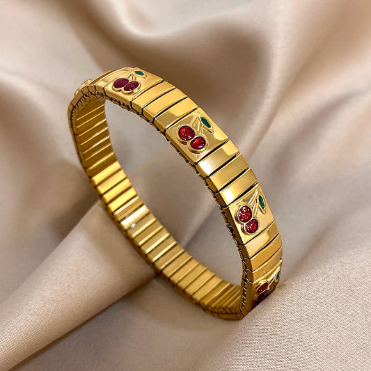 AENSOA Stainless Steel Elastic Bracelet Bangle for Women