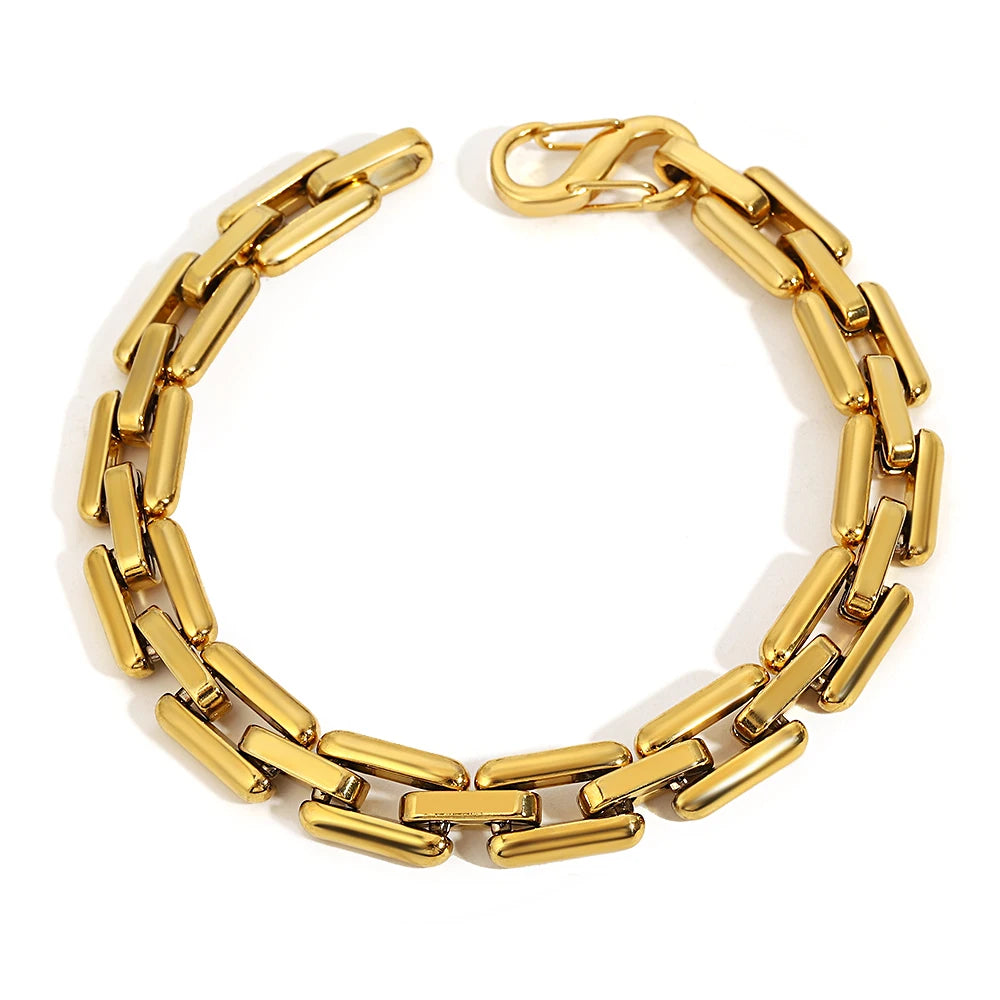 AENSOA Thick Chain Stainless Steel Bracelet