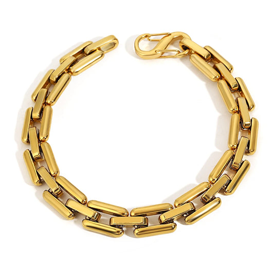 AENSOA Thick Chain Stainless Steel Bracelet