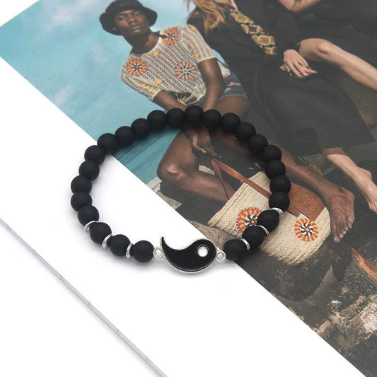 Best Friend 2 Matching Yin Yang Adjustable Cord Bracelets