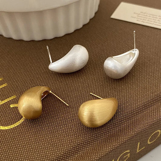 PONYKISS ET4280 925 Silver Needle Minimalist Waterdrop Stud Earrings