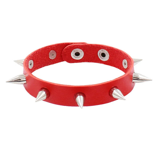 Fashion Spike Punk Faux Leather Bracelet