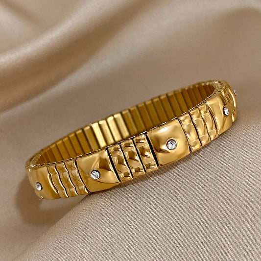 AENSOA Simple Elastic Stainless Steel Bracelet