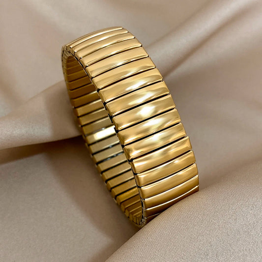 AENSOA Simple Elastic Stainless Steel Bracelet