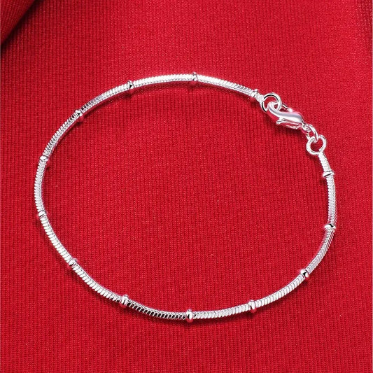 ALIZERO 925 Sterling Silver Noble Nice Chain Solid Bracelet