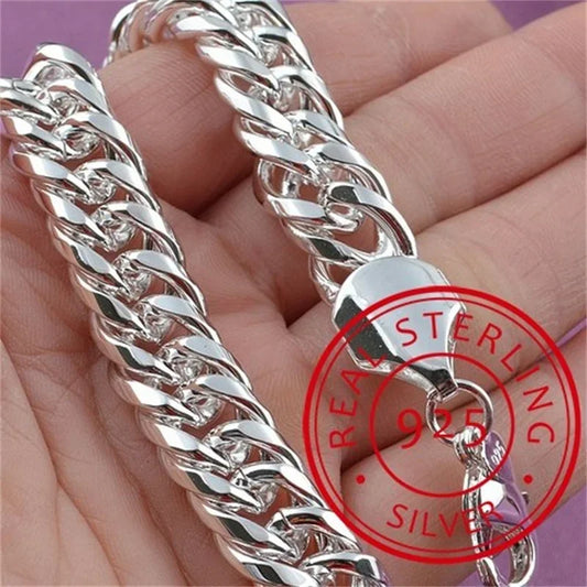 ALIZERO 925 Sterling Silver Noble Nice Chain Solid Bracelet
