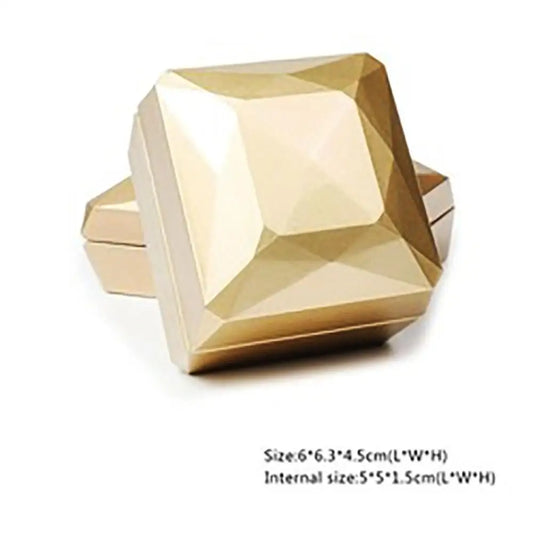 LED Ring Necklace Pendant Box Luxury Velvet Rubber with Light