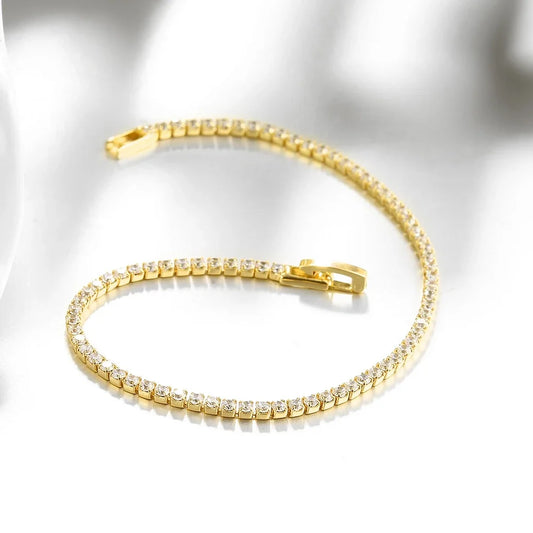ANDARA Pure 925 Silver Jewelry 18CM Tennis Bracelet
