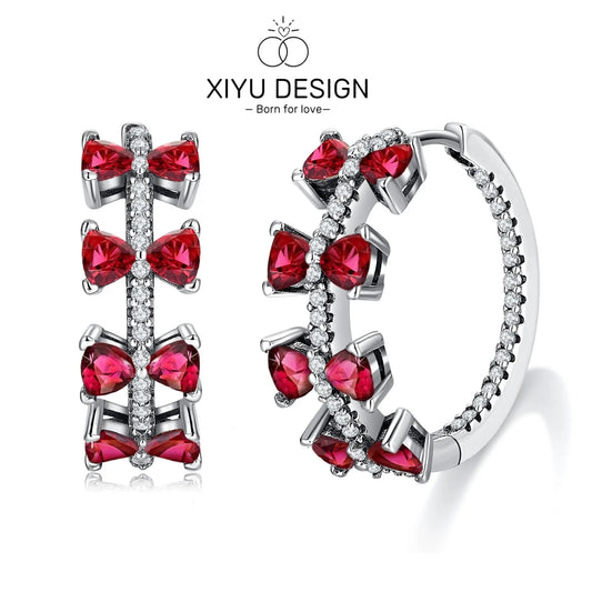 XIYU DESIGN 925 Sterling Silver Multi Shapes Ring Earrings Necklace