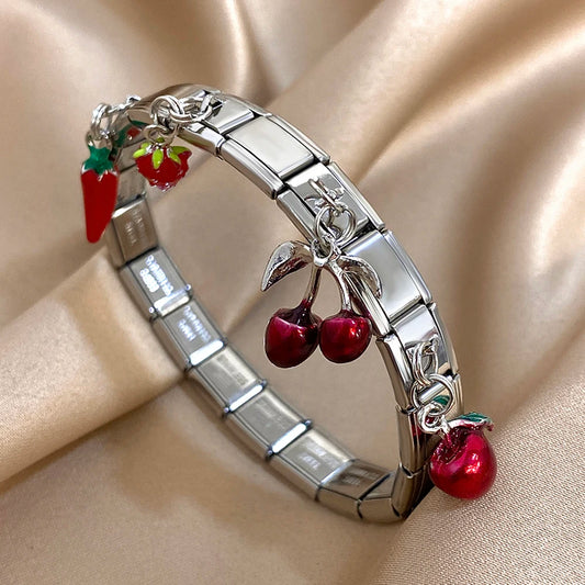 AENSOA Stainless Steel Elastic Bracelet Bangle for Women
