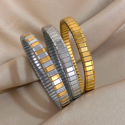 AENSOA Stainless Steel Elastic Watchband Bracelet