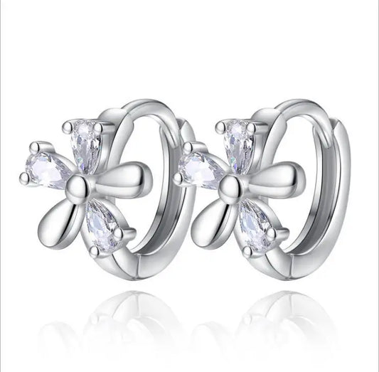 Korean Fashion Round Crystal Earrings