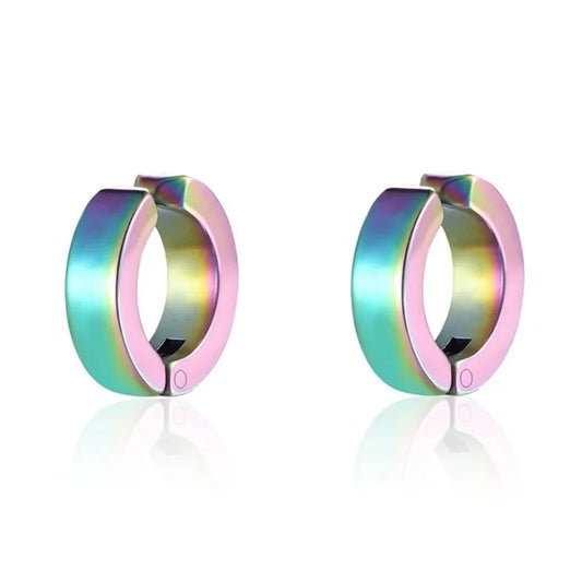 2 Pcs UNISEX 316L Fashion Stainless Steel Cuff Earrings