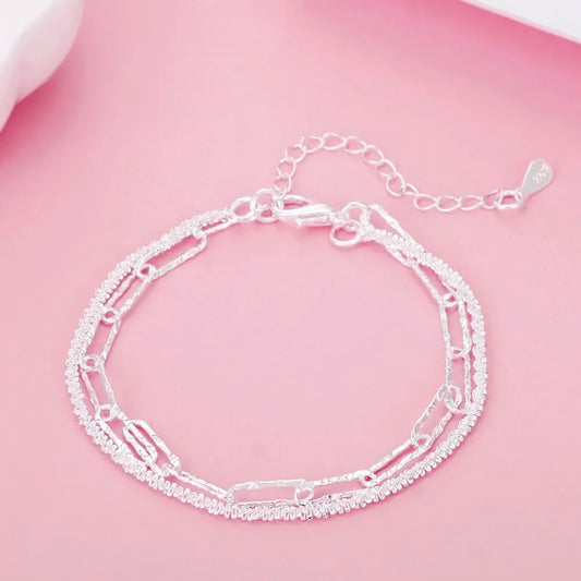 ALIZERO 925 Sterling Silver Noble Nice Chain Solid Bracelet