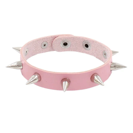 Fashion Spike Punk Faux Leather Bracelet