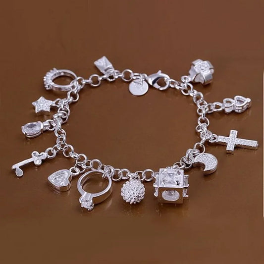 ALIZERO 925 Sterling Silver Noble Nice Chain Solid Bracelet