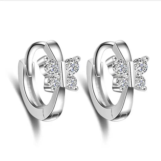 Korean Fashion Round Crystal Earrings