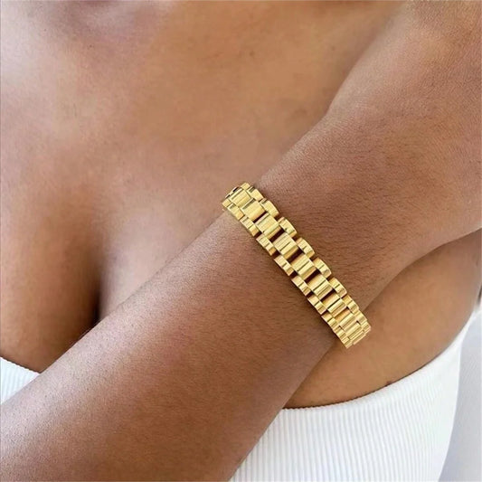 18K Gold Plated Stainless Steel Chain Bracelet