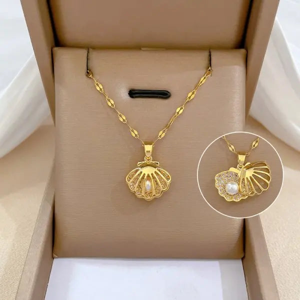 RINHOO FRIENDSHIP Micro Inlaid Zircon Butterfly Tassel Necklace for Women