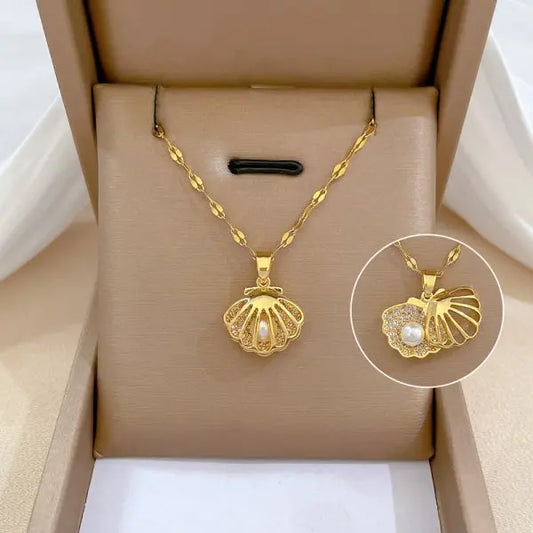 RINHOO FRIENDSHIP Micro Inlaid Zircon Butterfly Tassel Necklace for Women