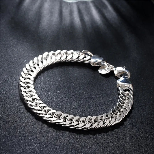 ALIZERO 925 Sterling Silver Noble Nice Chain Solid Bracelet