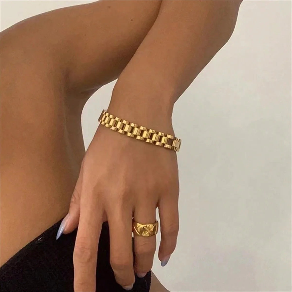 18K Gold Plated Stainless Steel Chain Bracelet