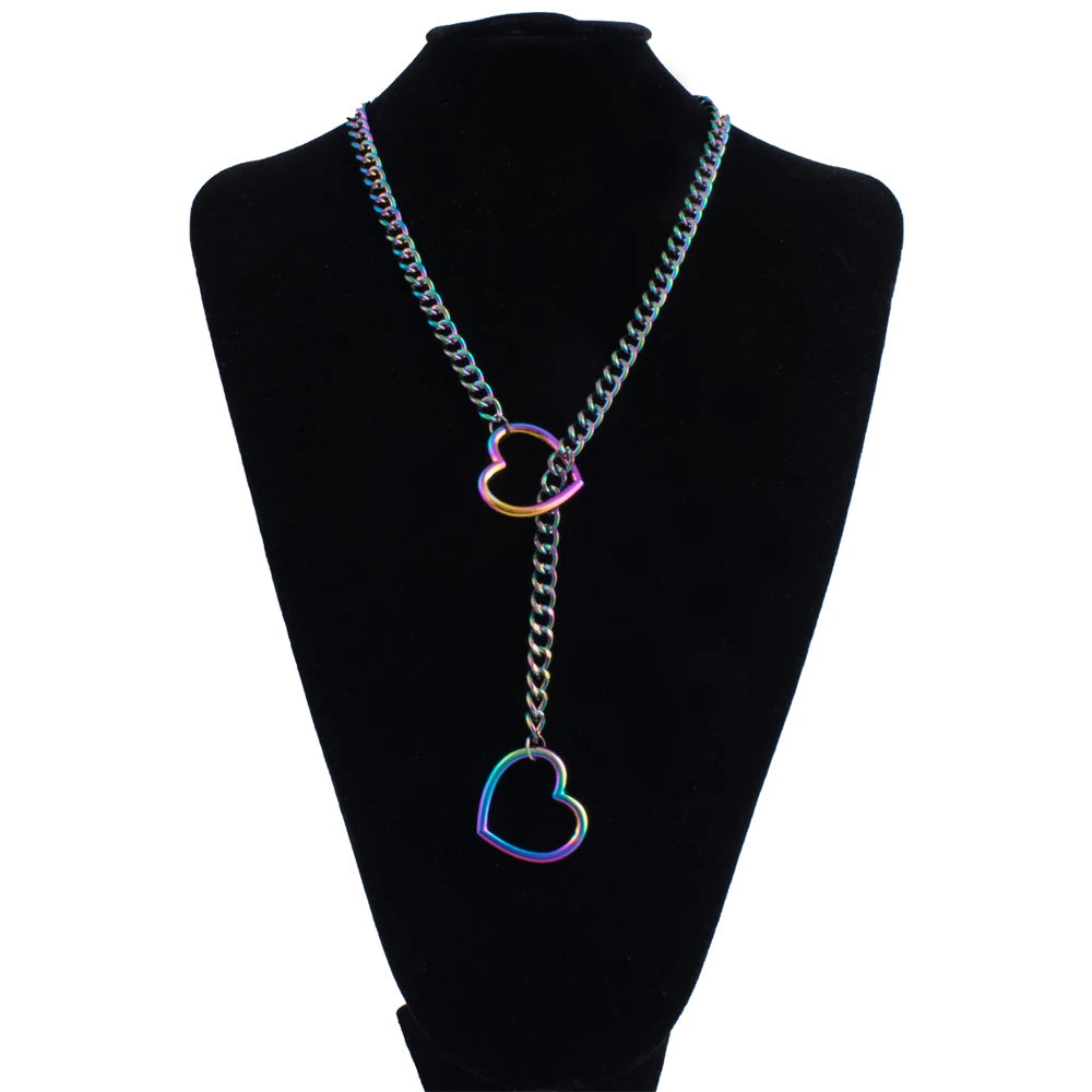 Heart Slip Chain Necklace for Women